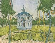 Vincent Van Gogh Auvers Town Hall on 14 july 1890 oil painting